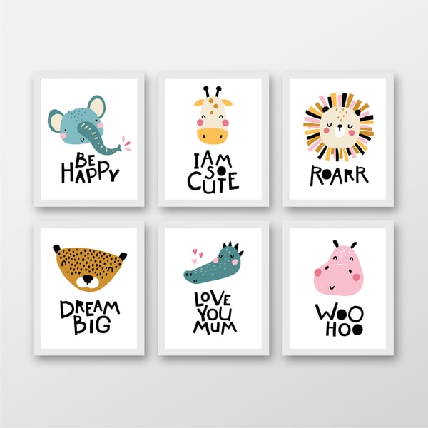 Safari animals nursery  wall prints, safari animals nursery, safari wall decor