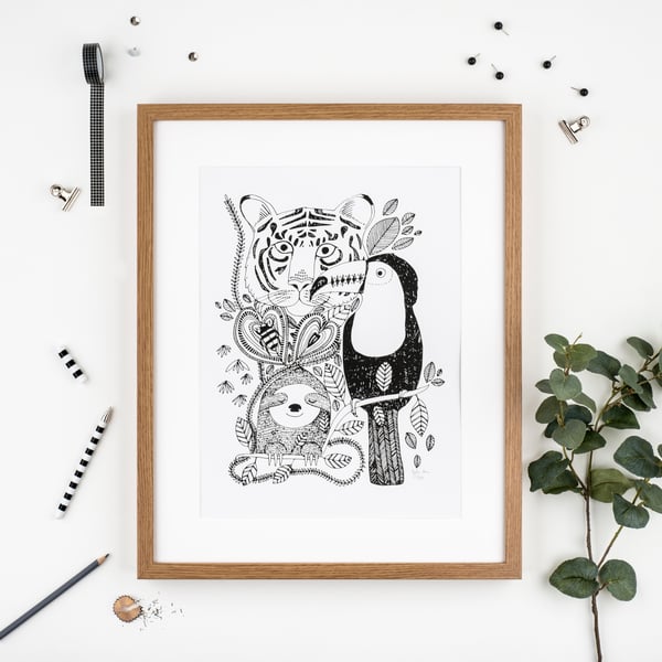 Art print 'Jungle fever' Screen print