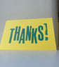 Thanks letterpress printed card A6 landscape  - Image 3