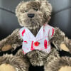 Teddy Bear Large Size Christmas Waistcoat White