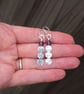Earrings, Three silver disc and amethyst earrings, handmade jewellery - Image 8