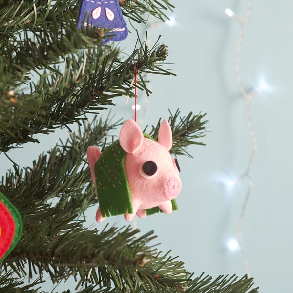 Pig in blanket Christmas tree decoration