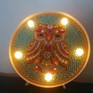 Owl Diamond Painting LED Lamp (Completed)