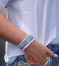 Boho Denim mermaid  sequin  bracelet cuff  - Image 5