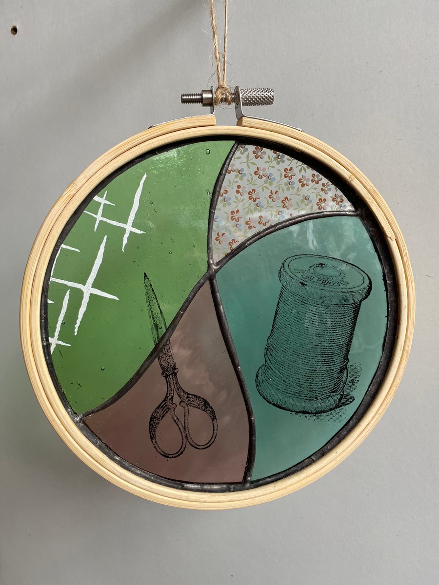 Stained Glass Sewing Embroidery Hoop
