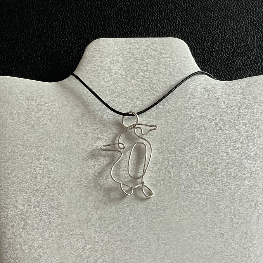 Wire Wrapped Penguin Pendant