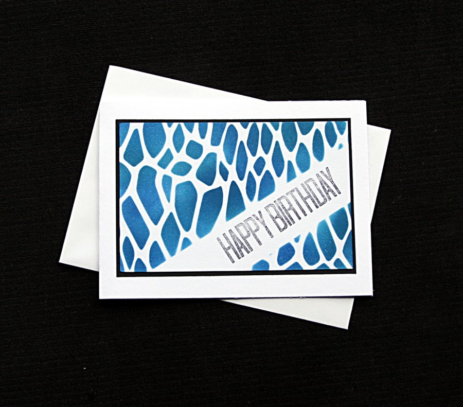 Happy Birthday Print - Handcrafted Birthday Card - dr190042