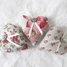 SET OF 3 LAVENDER BAGS - HEART SHAPED