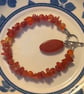 Carnelian chip bracelet 