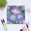 Geraniums Card - Summer, floral, blank card