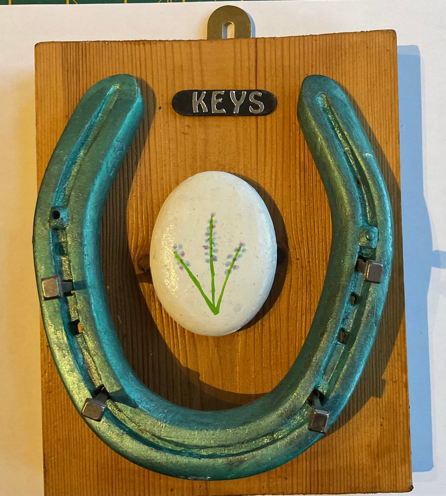 Key holder, real horseshoe