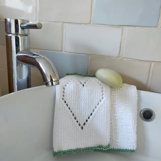 Eco dishcloths or face cloths - white