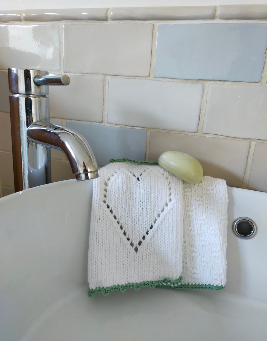 Eco dishcloths or face cloths - white