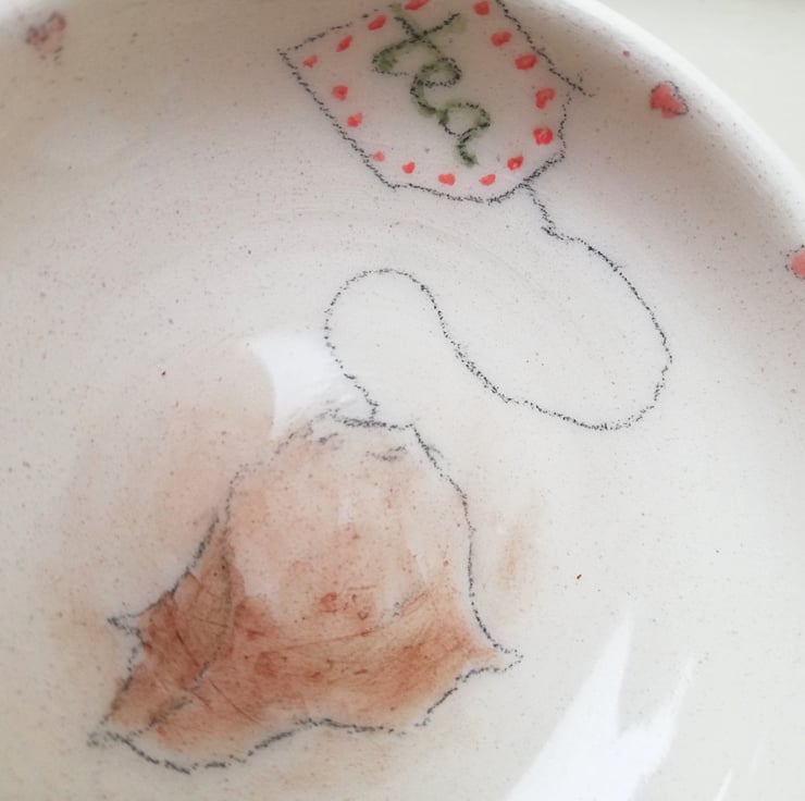 Ceramic tea bag holder or rest pottery used bag... Folksy