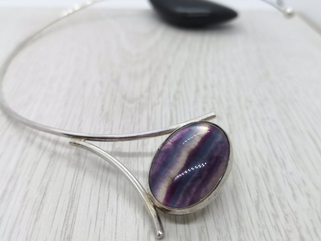 Silver and Fluorite Necklet