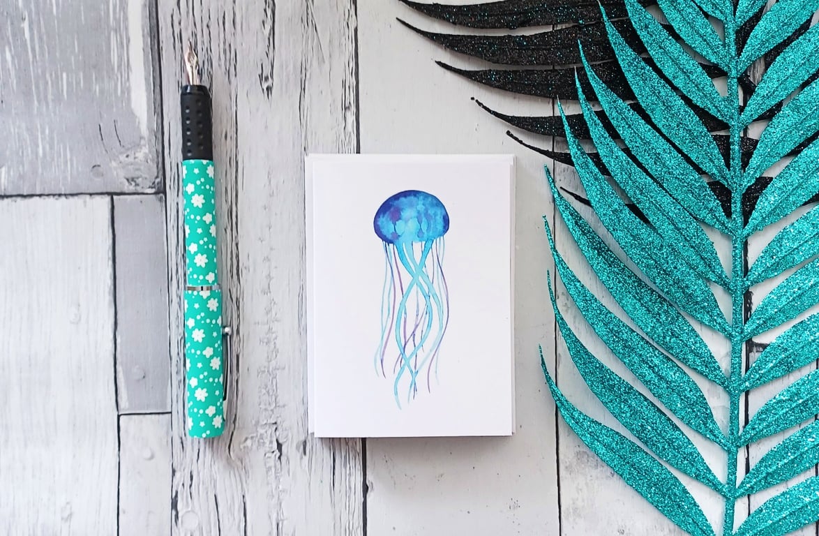 JELLYFISH MINI CARD pack, Thank you cards, 10 Pack