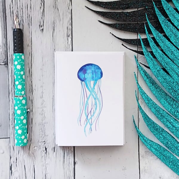 JELLYFISH MINI CARD pack, Thank you cards, 10 Pack