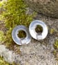 large circular sterling silver stud earrings - Image 6