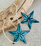 Enamel star earrings - Image 1