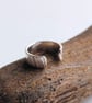 Sterling Silver Ear Cuff - Hammer Textured - 3mm  - Image 2