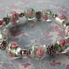 Pretty Lampwork Glass Bead Bracelet