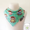 BellaOski BANDANA DRIBBLE BIB Michael Miller CHIMP DADDY PASTILLE Baby GIFT IDEA