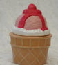 Small ceramic Strawberry Ice Cream Summer Food Beach Jewellery Trinket Box. - Image 1