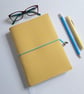 Daisy Journal or Planner, Hand Bound in Yellow Leather, Project Journal or BUJO - Image 2