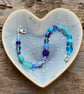Blue Mix Beads & Sterling Silver Bracelet  - Image 3