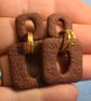 Textured Square Statement Earrings - Image 6