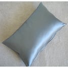 Mulberry Silk Tempur Travel Pillow Cushion Cover 16x10 inch Hypoallergenic Grey