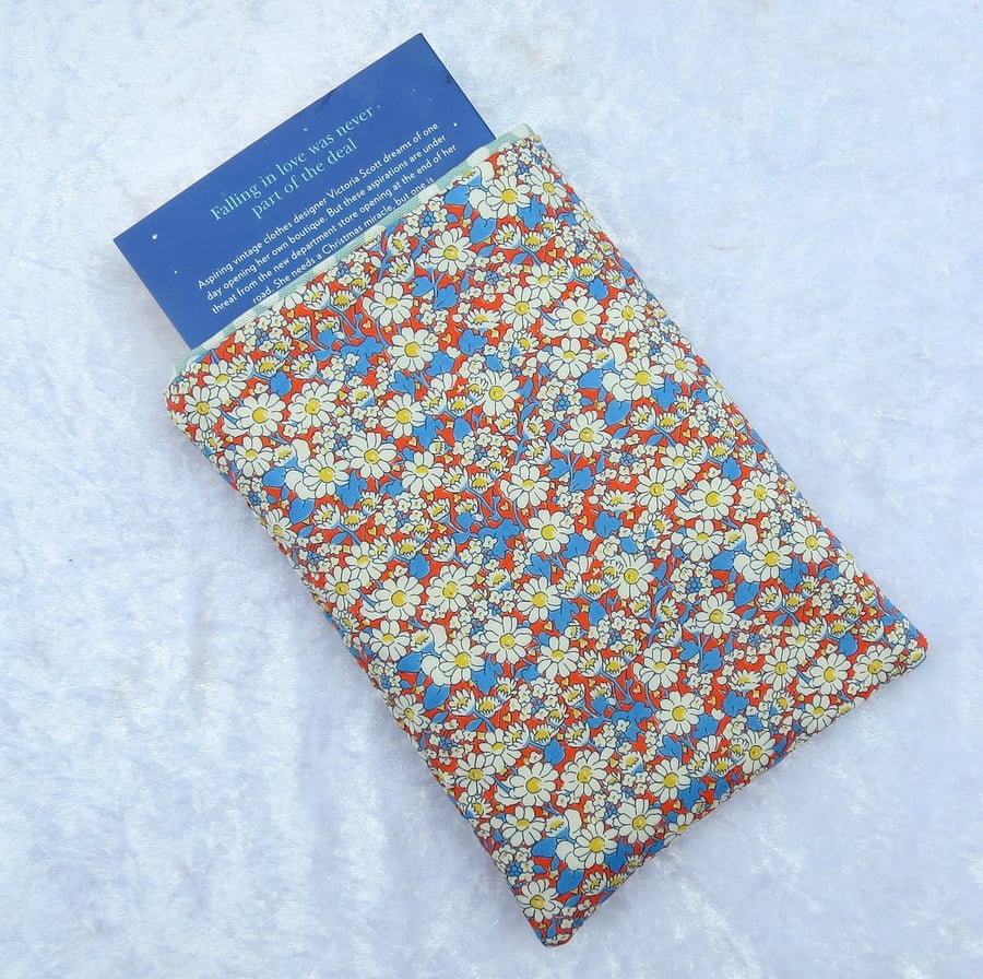 Book sleeve, Liberty Tana Lawn, floral, size medium