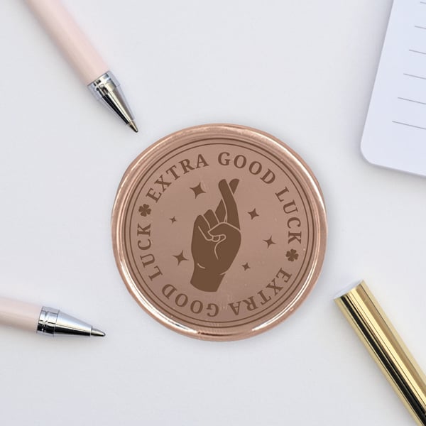 Extra Good Luck Coin: Crossed Fingers Charm, Luck Penny, Thoughtful Exam Gift 
