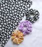Halloween Scrunchies, Ghost Scrunchies, Purple Ghost Gothic Scrunchies - Image 1