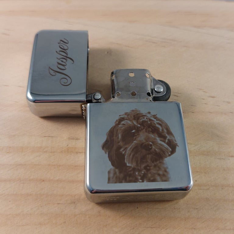 Personalised Photo Engraved Chrome Lighter