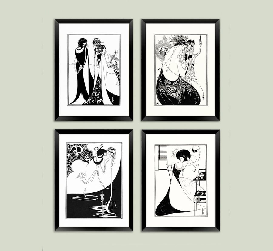 Aubrey Beardsley Prints: Salome and Other Art Illustrations