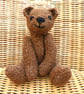 Handmade 8" Ginger Brown Teddy Bear knitted in 100% Wool - Image 5