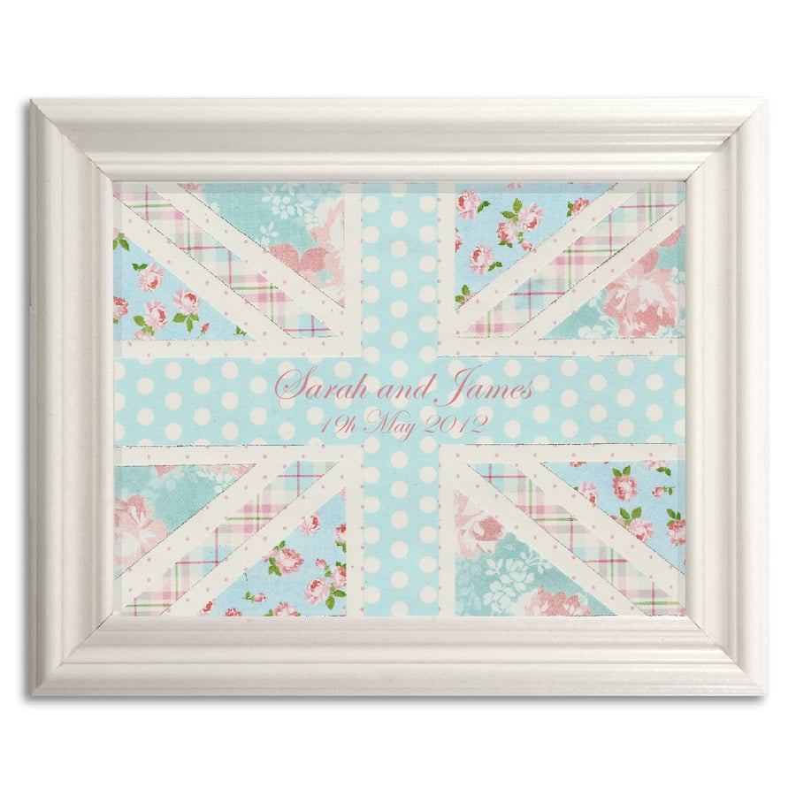 Union Jack Personalised Picture - wedding or anniversary gift