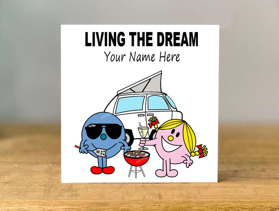 Personalised Campervan Card, camper Gift, mum, dad, gran, sister, brother, 