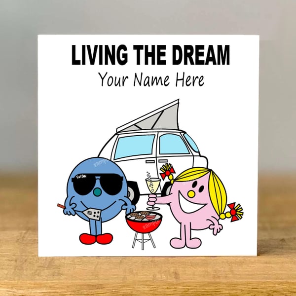 Personalised Campervan Card, camper Gift, mum, dad, gran, sister, brother, 