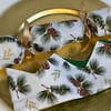Christmas Cracker and Party Crown. Reusable and waste free. Pine cones on white