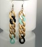 ACRYLIC CHAIN EARRINGS chunky resin link chain  - Image 6