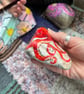 Octopus hand painted red paperweight stone  - Image 6