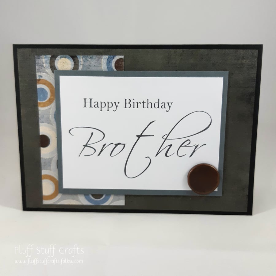 Handmade birthday card - Brother - Folksy