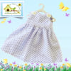 Reserved for Tina - White Dress with Lavender Spots