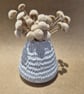 Handmade Textured Ceramic Bud Vase, Small White Stoneware Vase