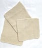 3x 100% cotton dish cloth hand knitted washable - Image 2