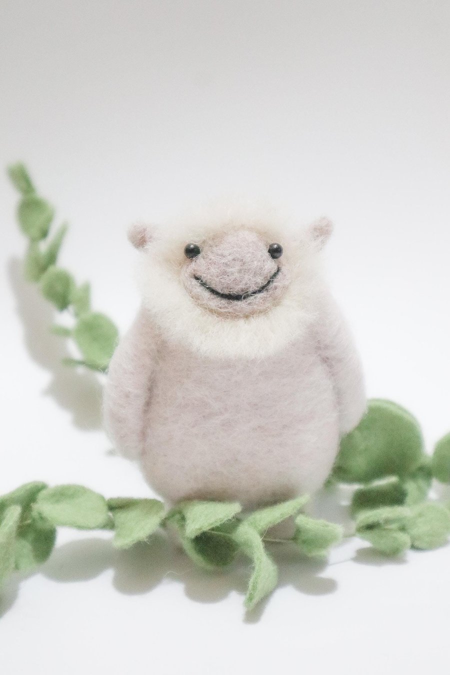 Woolly Yeti - Abonimable Snowman Needle Felted Handmade Christmas Decoration