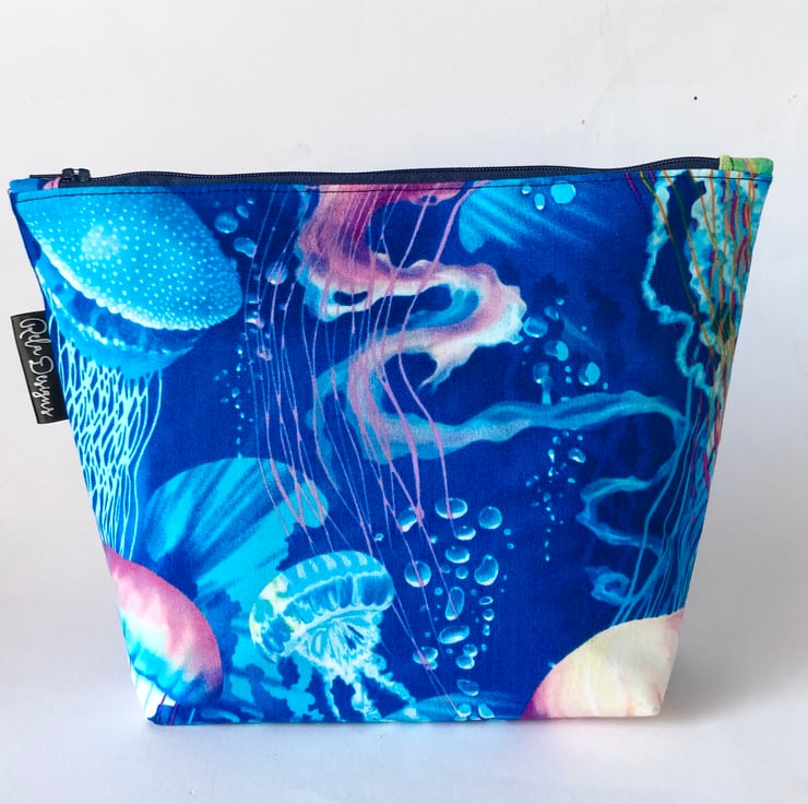 Makeup bag, jellyfish Folksy