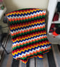 Hand Knitted Multi Coloured Blanket, Chair Throw